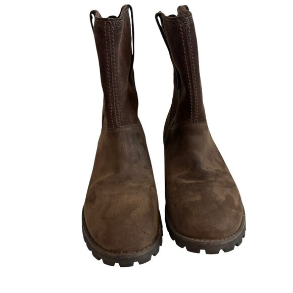 Timberland Brown Leather Nubuck Waterproof Pull-On Boots | Women's Size 9.5 - Picture 10 of 11